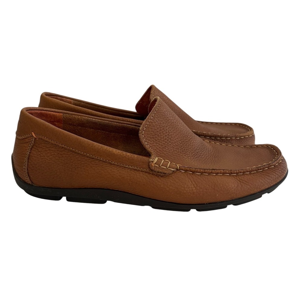 Tommy Bahama Nassau Venetian Mens Brown Pebbled Leather Loafers TFM00159 8.5D